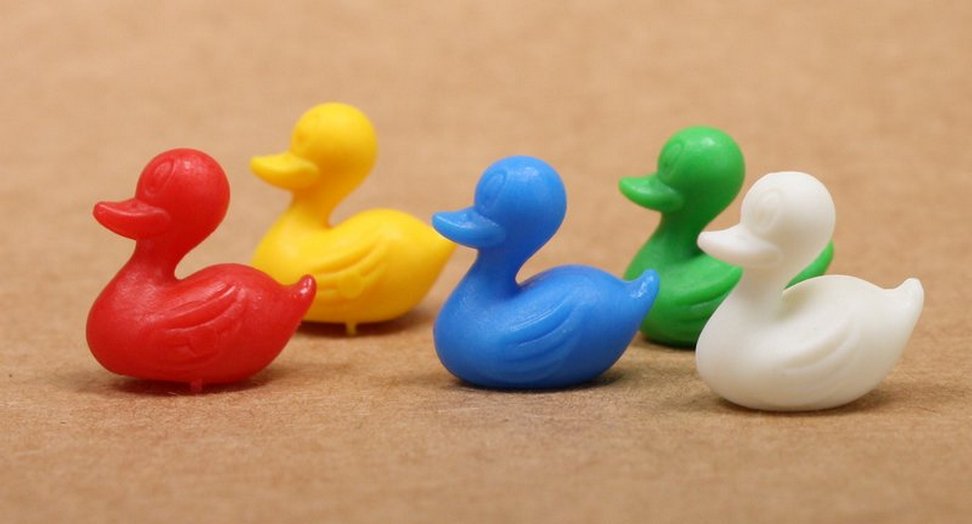 Duckies - Colorful - Set of 8 - Dollhouse Minis - 201-126-P