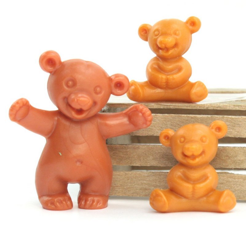 Teddy Bears - Small - Set of 8 - Dollhouse Minis - 203-3-158