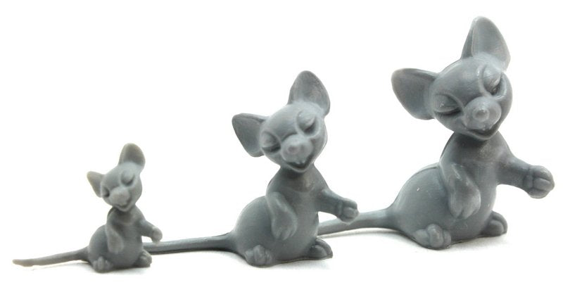 Gray Mouse - Large - Set of 6 - 203-3-130