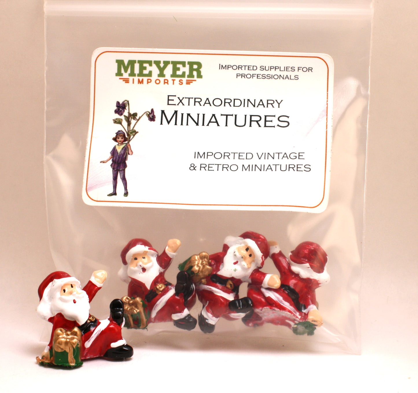 Santa - 1" Dancing - Set of 3 - Holiday Minis - 204-2384