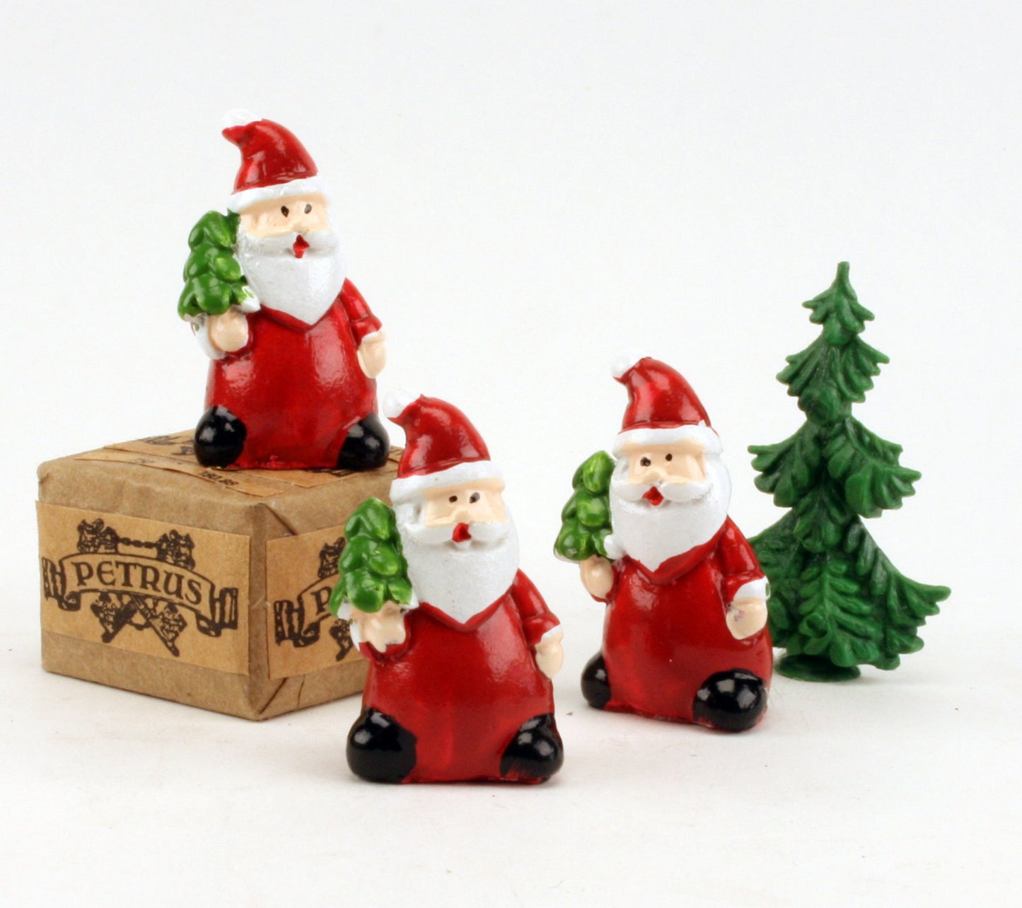 Santa - 1.5" Holding Tree - Set of 3 - 204-2385