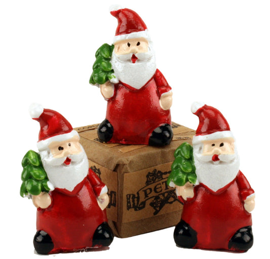 Santa - 1.5" Holding Tree - Set of 3 - 204-2385