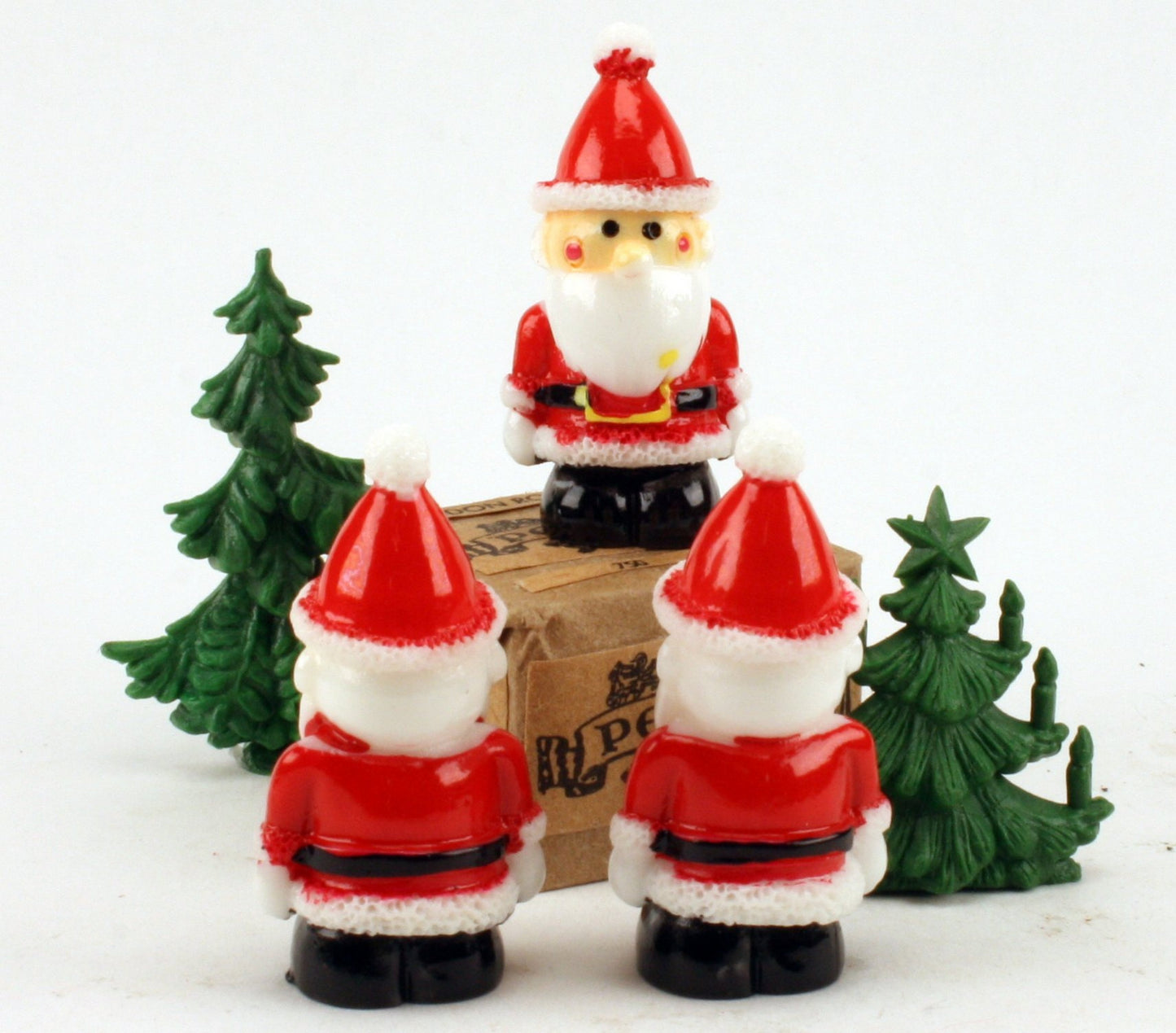 Santa - 1.5" Rosy Cheeks!- Set of 3 - Holiday Minis - 204-8801