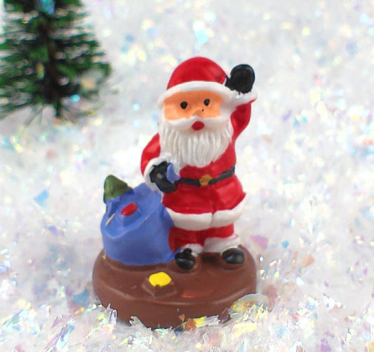 Santa - 1.25" with Sack- Set of 3 - Holiday Minis - 204-8802