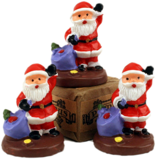 Santa - 1.25" with Sack- Set of 3 - Holiday Minis - 204-8802
