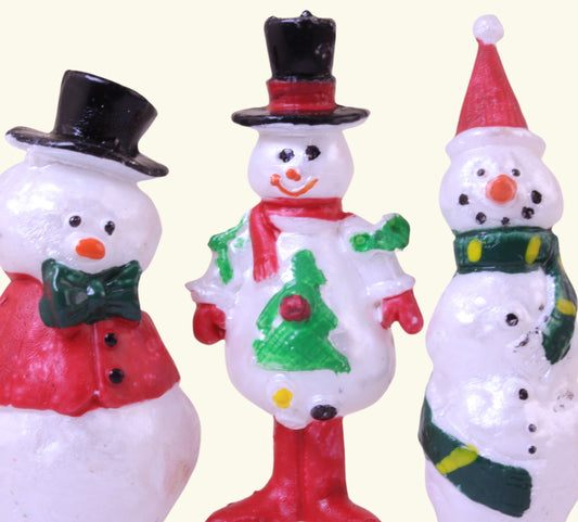 Snowman Family - 2" - 1960s Retro Style - 204-8821