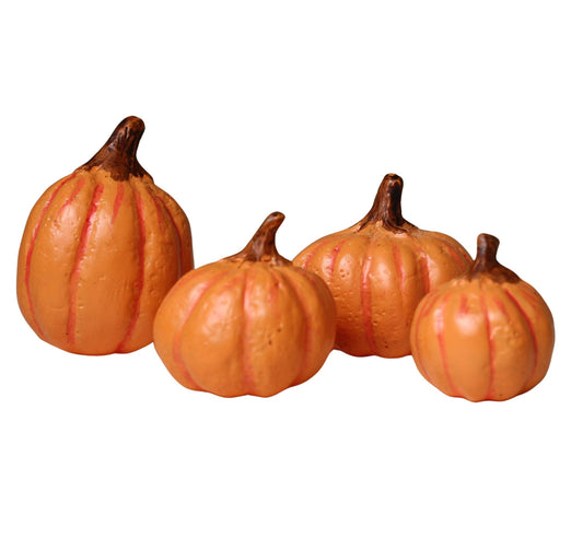 Pumpkins - Resin - Set of 4 - Different Sizes 1" - 204-8822