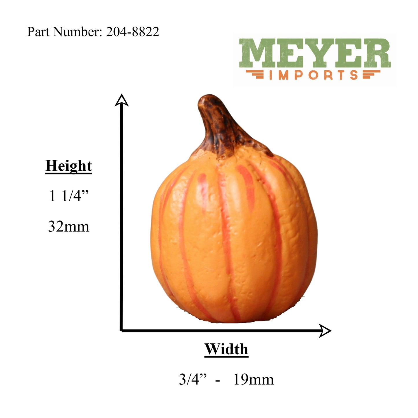 Pumpkins - Resin - Set of 4 - Different Sizes 1" - 204-8822