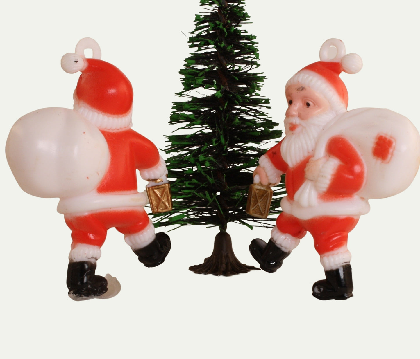 Santa - 2.25" Tall - Set of 2 - 1960s Retro Style - 204-8827