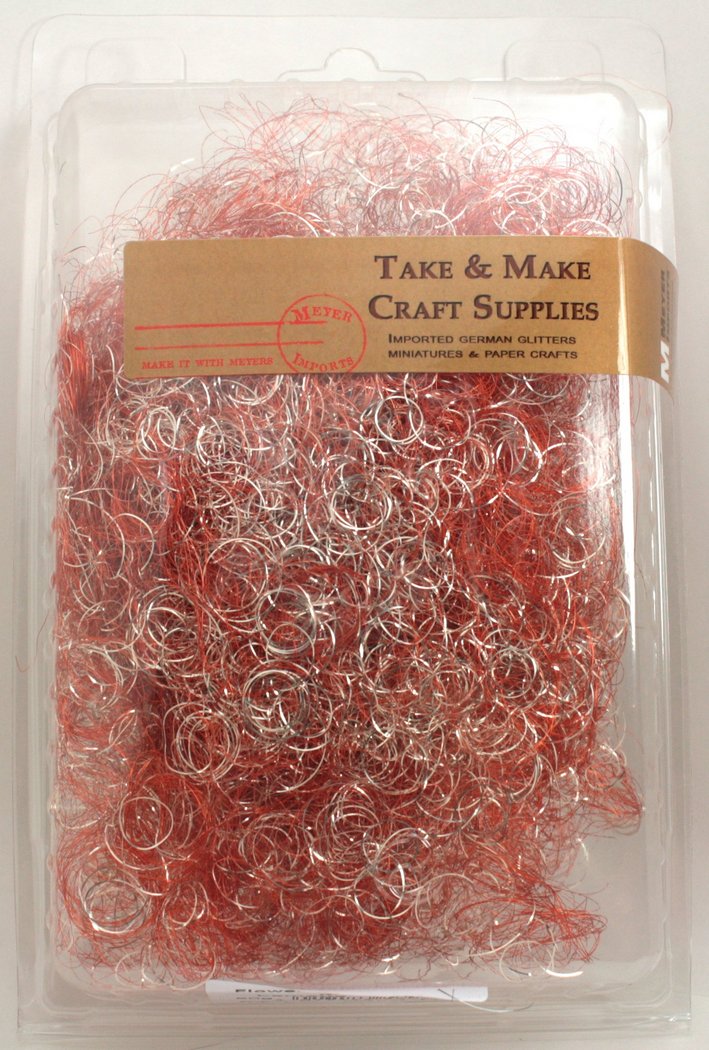 Orange Silver - Curly German Lametta - 216-0350