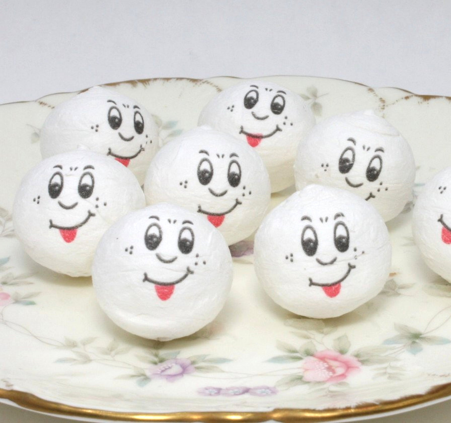 Funny Faces w/ Tougue - 1" Cotton Heads - Set of 8 - 703-0020