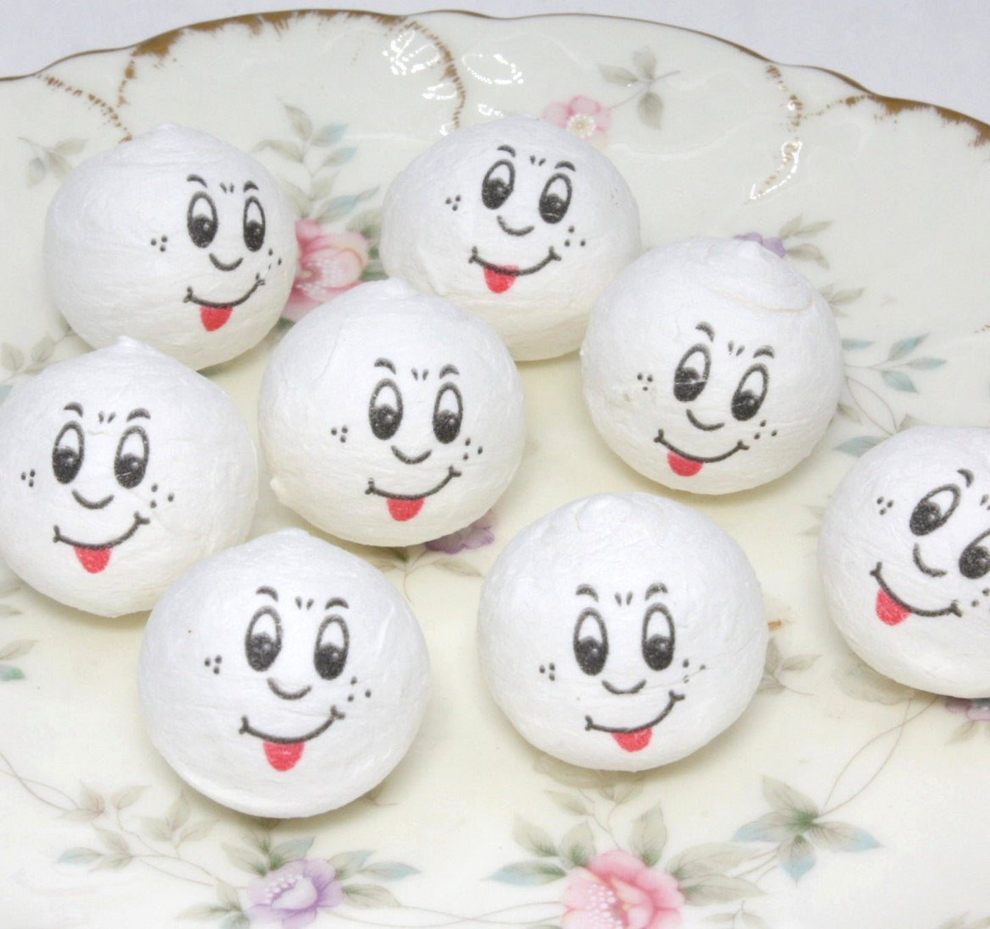 Funny Faces w/ Tougue - 1" Cotton Heads - Set of 8 - 703-0020