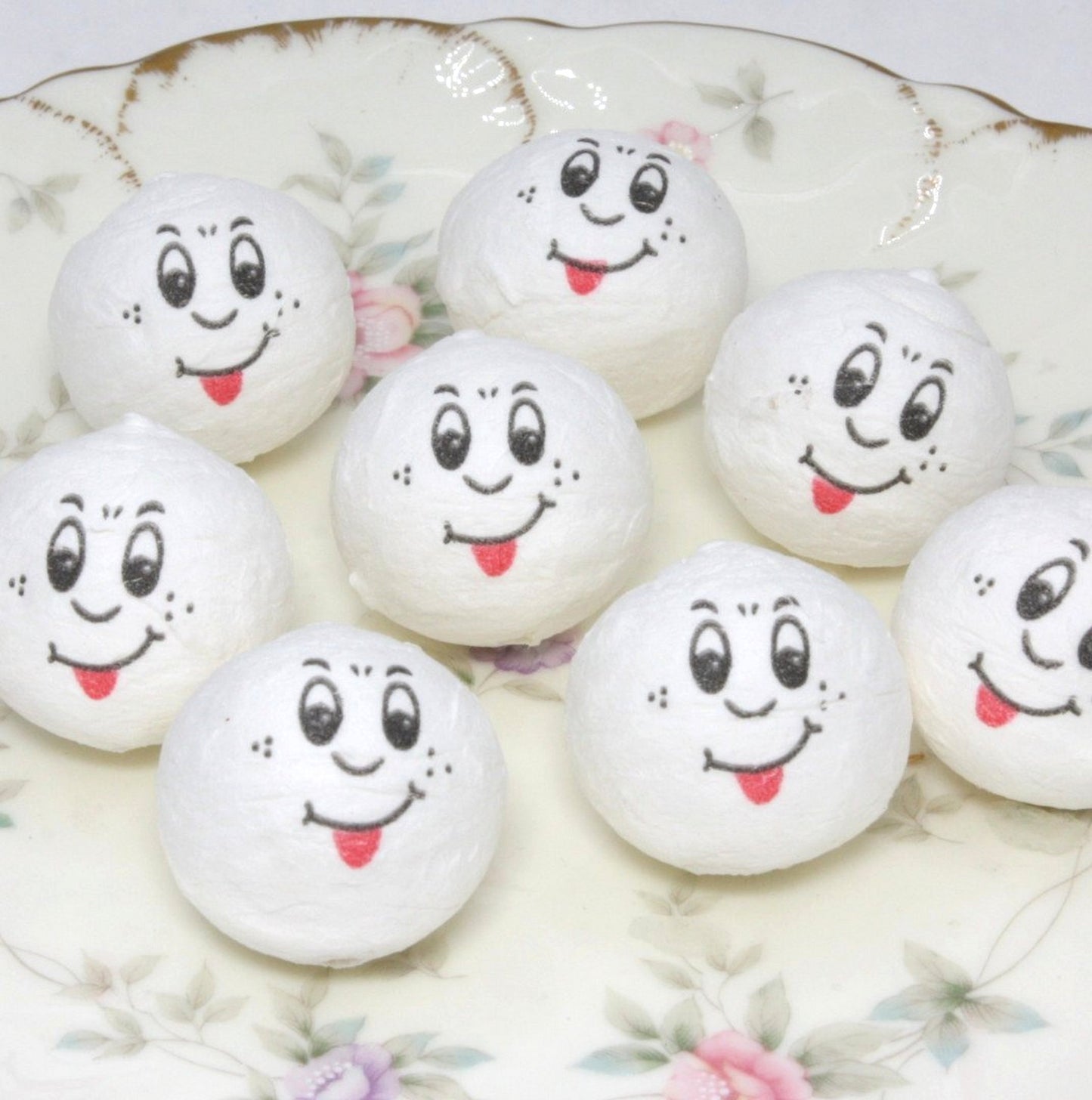 Funny Faces w/ Tougue - 1" Cotton Heads - Set of 8 - 703-0020