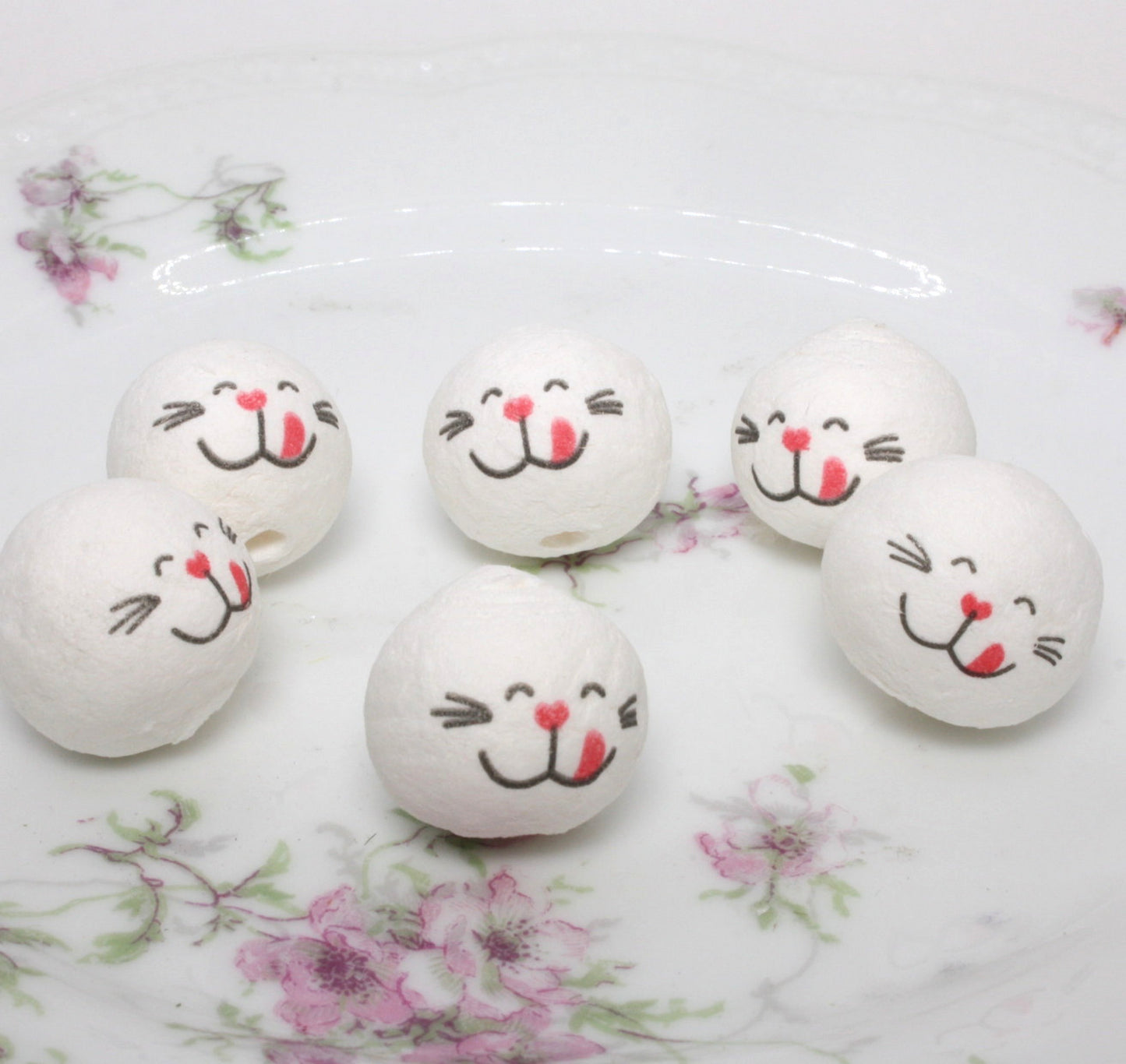 Cute Cat Faces - 3/4" Cotton Heads - Set of 8 - 703-0043