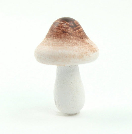Natural - Wood - Hand Crafted - 3/4" Mushrooms - 218-0133