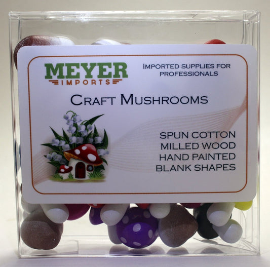 Mega-Mix Wood Hand Crafted Mushrooms! 28 pieces 218-0138