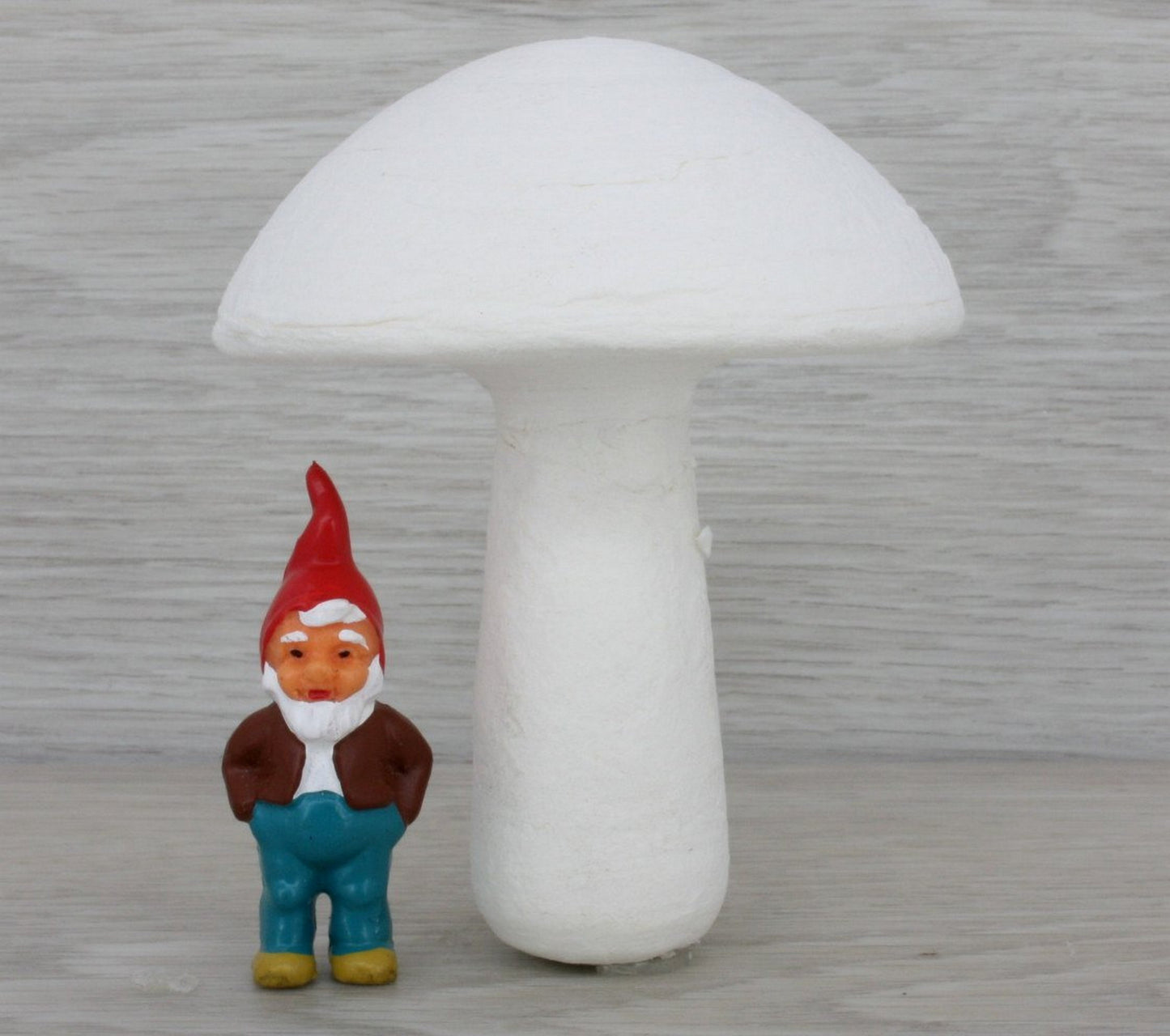 Mushrooms - 3.3" White Spun Cotton - Set of 2 - 218-0173