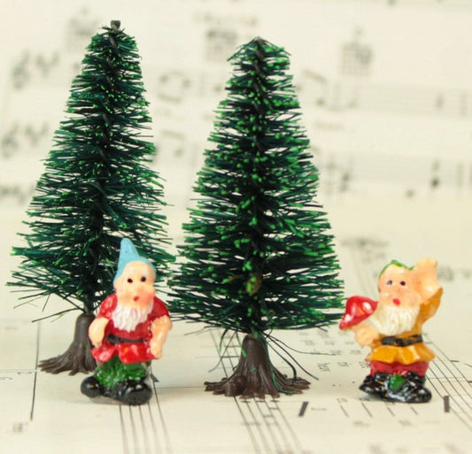 Bottle Brush Trees - 2"- 4 Pcs Set - 218-0256