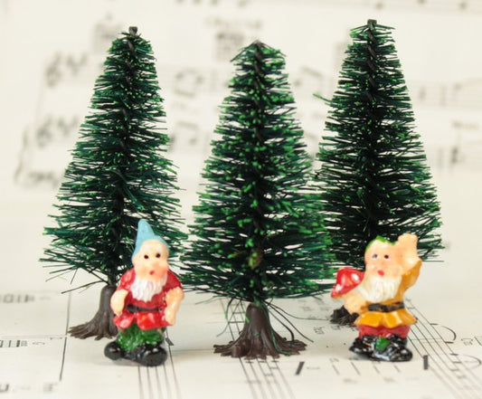 Bottle Brush Trees - 2"- 4 Pcs Set - 218-0256