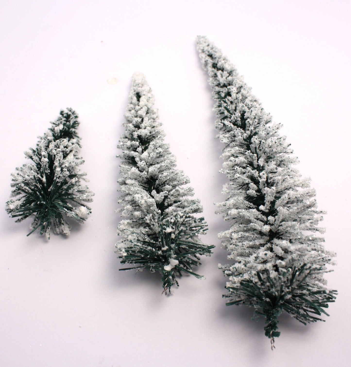 Snowy 4" to 8" Miniature Trees - German - 14 Pcs Set - 218-0521