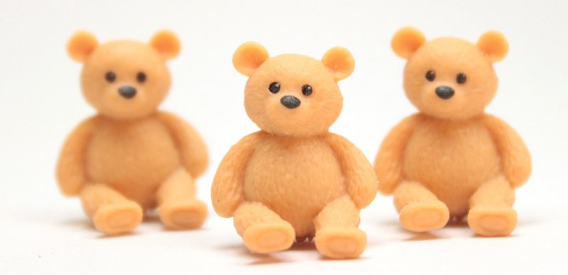 Teddy Bears - 3/4" Tall - Set of 4 - 234-0038