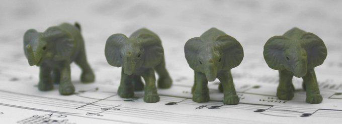 Elephant Babies - Hand Painted - Set of 4 - 234-0222