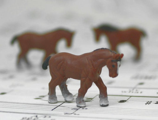 Horses - Clydesdales - Hand Painted - Set of 4 - 234-0922