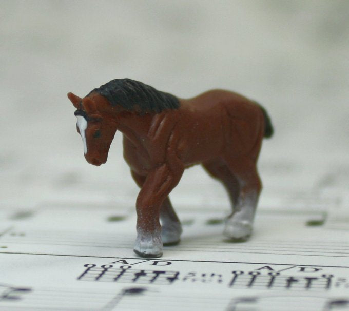 Horses - Clydesdales - Hand Painted - Set of 4 - 234-0922