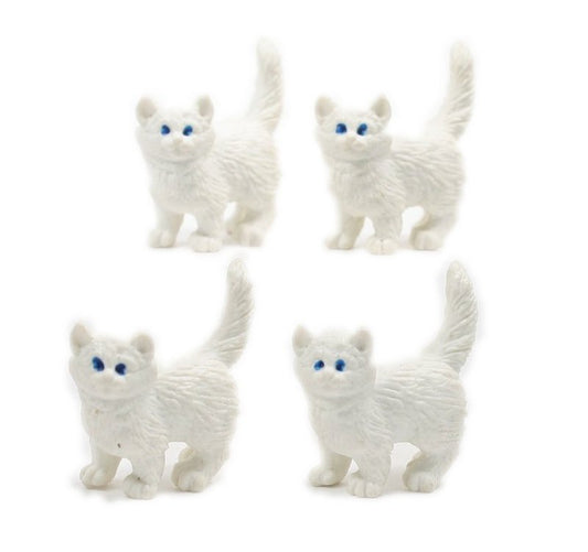 Cats - Realistic White Kittys - Set of 4 - 234-9622