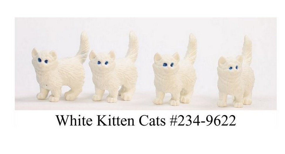 Cats - Realistic White Kittys - Set of 4 - 234-9622