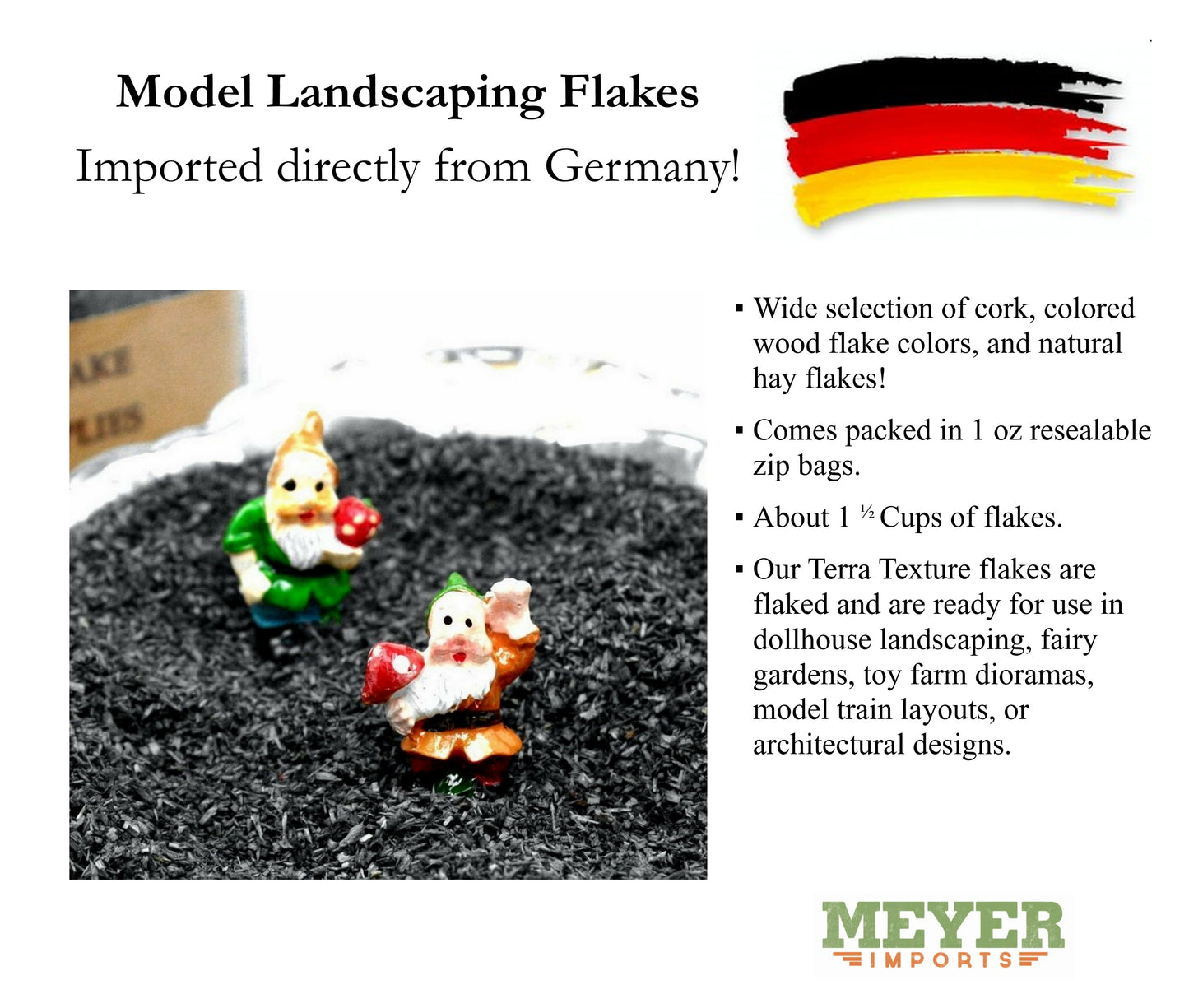 Gray (Dark Gray) Model Scenery Flakes - 2oz Zipbag - 311-0748