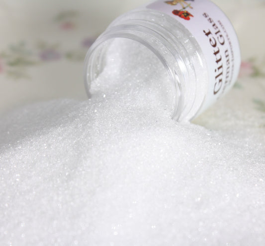 White - Clear Icy Glass Glitter - 311-9-WH