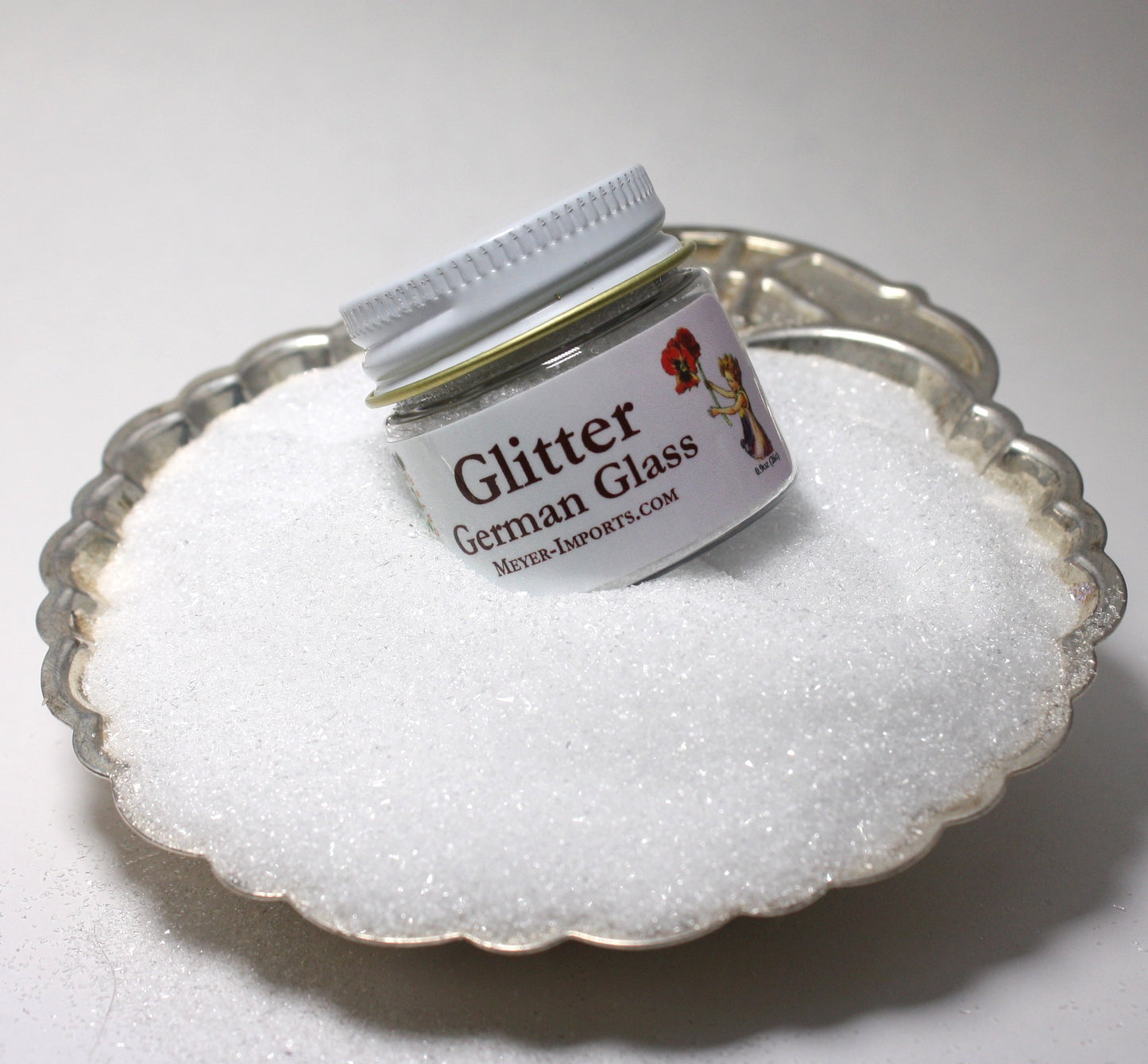 White - Clear Icy Glass Glitter - 311-9-WH