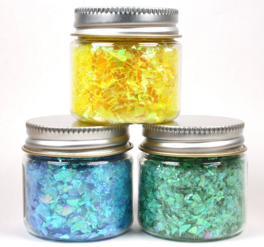 * Blue, Green, Yellow Iridescent Ice Flakes - 311-M-0717