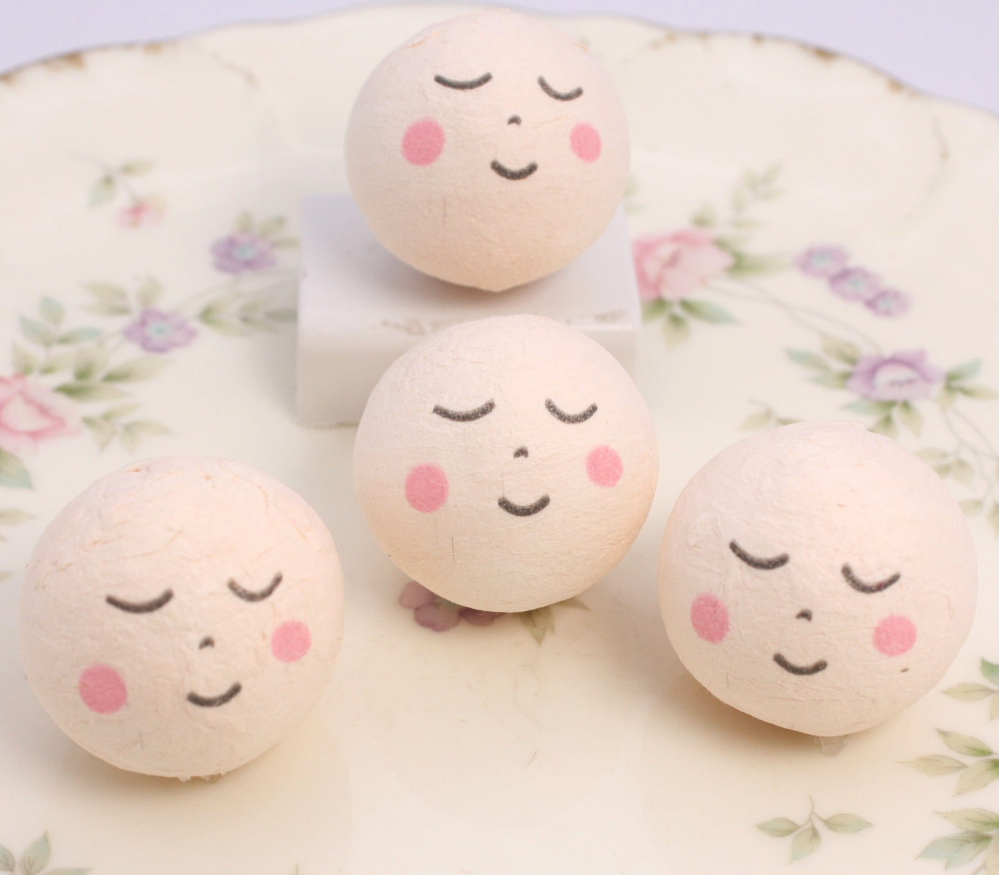 Angel Heads - Beige - 1.2" Cotton Heads - Set of 6 - 703-0384