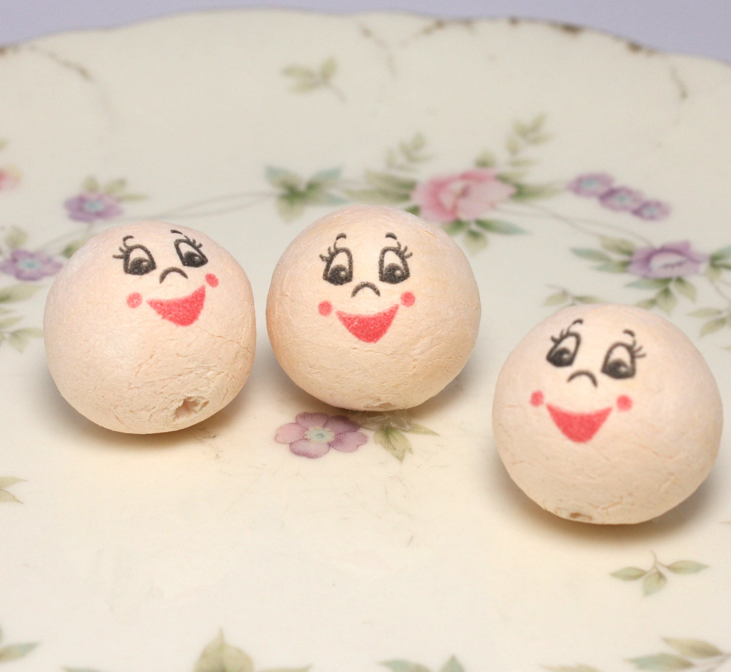 Happy Angel - 1" Beige Cotton Heads - Set of 10 - 703-2538