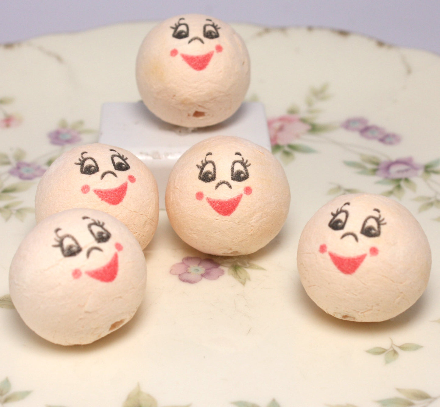 Happy Angel - 1" Beige Cotton Heads - Set of 10 - 703-2538