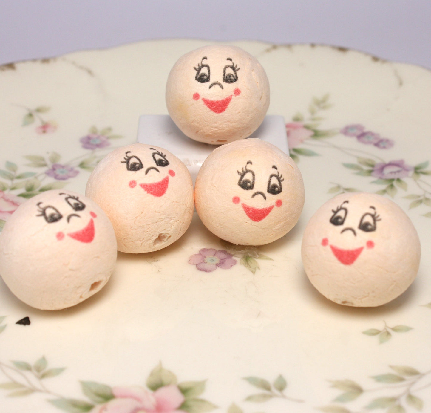 Happy Angel - 1" Beige Cotton Heads - Set of 10 - 703-2538