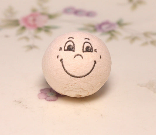Big Smile Beige Cotton Doll Heads Set of 10 | Glittered
