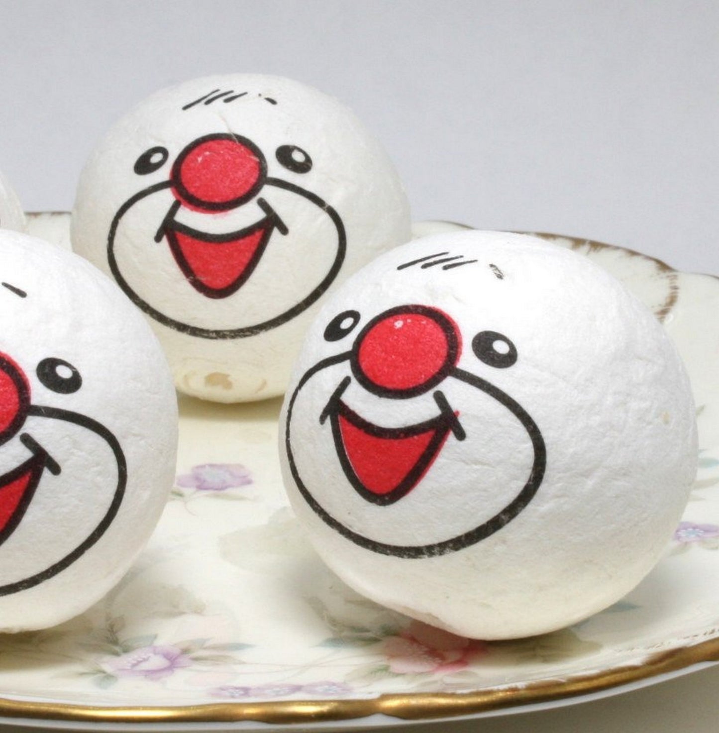Clowns! - 1.5" White Spun Cotton Heads - Set of 2 - 703-7400