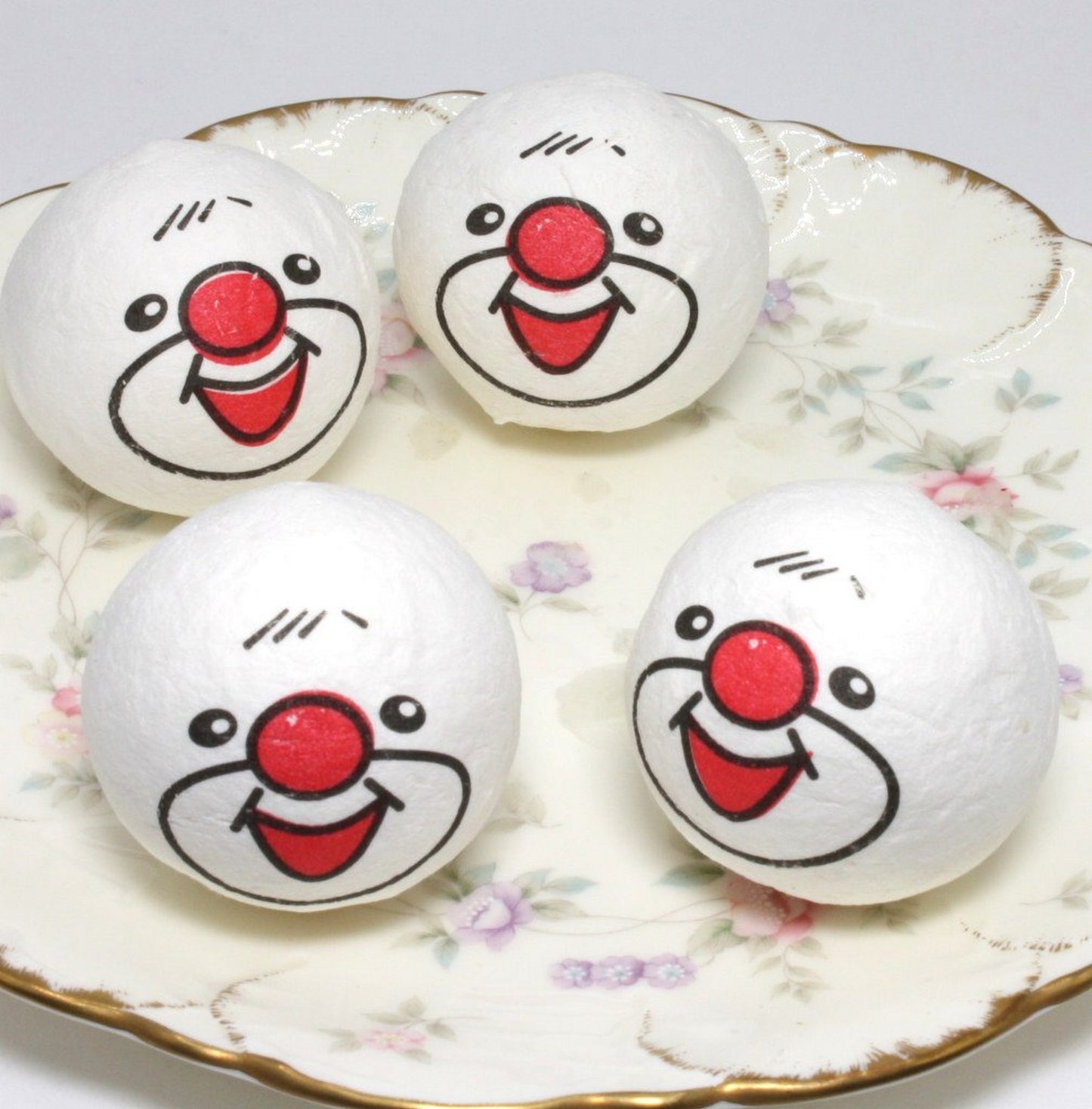 Clowns! - 1.5" White Spun Cotton Heads - Set of 2 - 703-7400