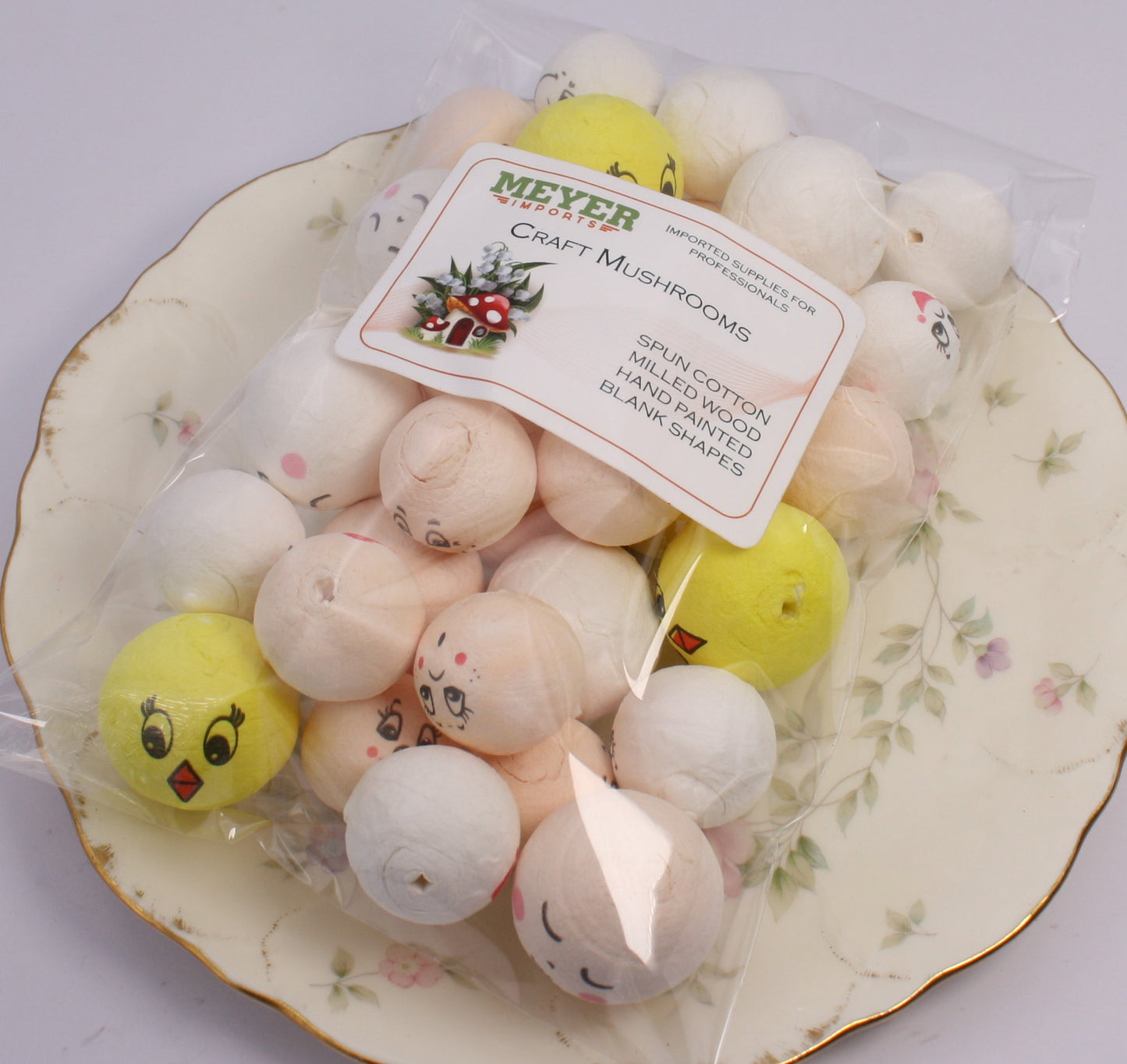 Doll Heads Mega-Mix - Spun Cotton - 32 pieces! 703-7898