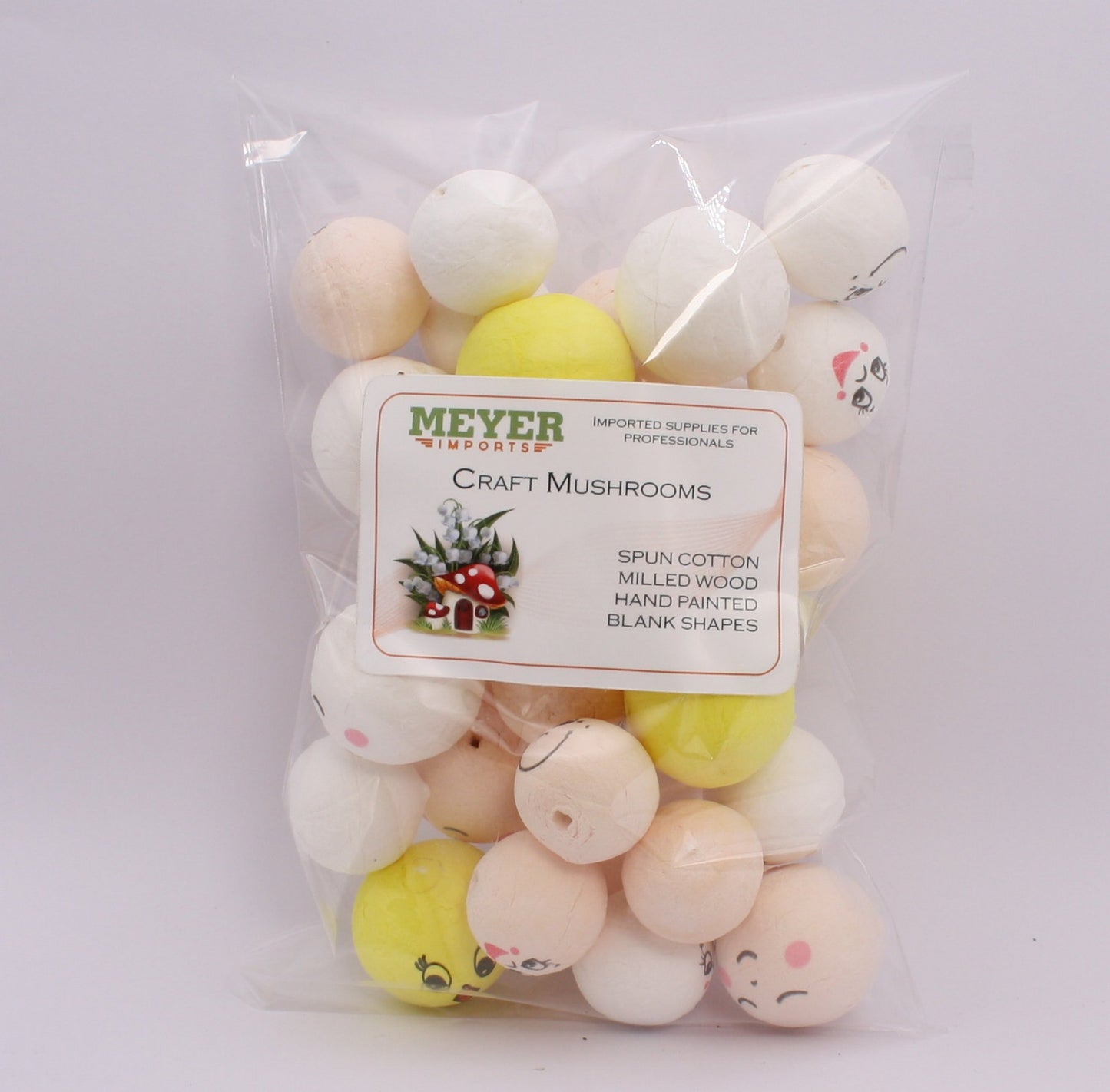 Doll Heads Mega-Mix - Spun Cotton - 32 pieces! 703-7898