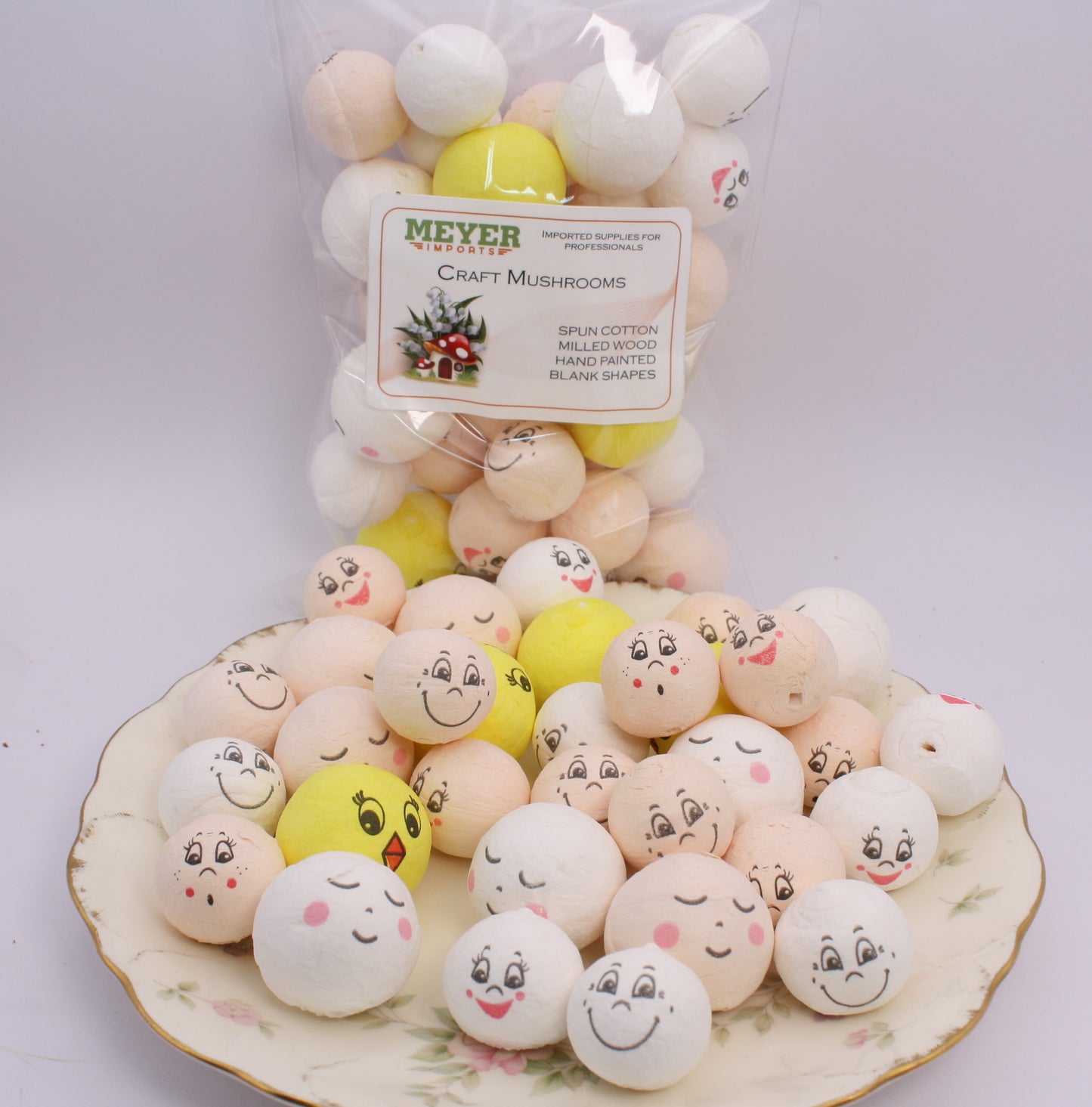 Doll Heads Mega-Mix - Spun Cotton - 32 pieces! 703-7898