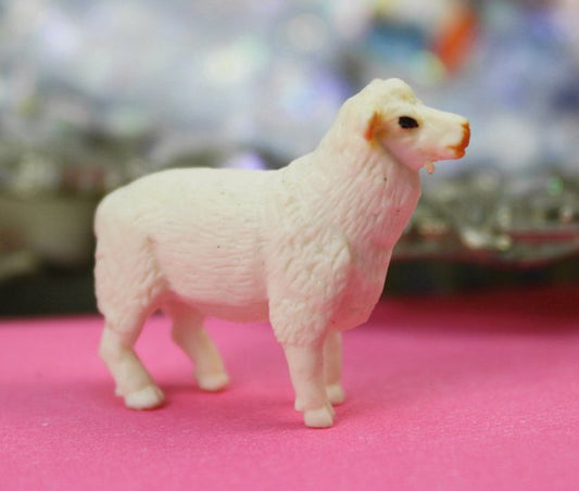 Sheep - White - Hand Painted - Set of 4 - 234-5822