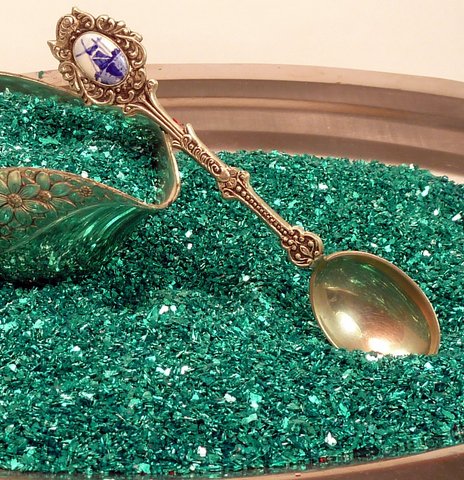 Green - Chunky Emerald Glass Glitter - 70 Grit