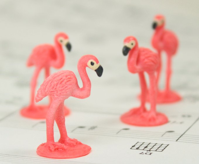 Flamingos - 1" Tall - Set of 4 - 234-4822