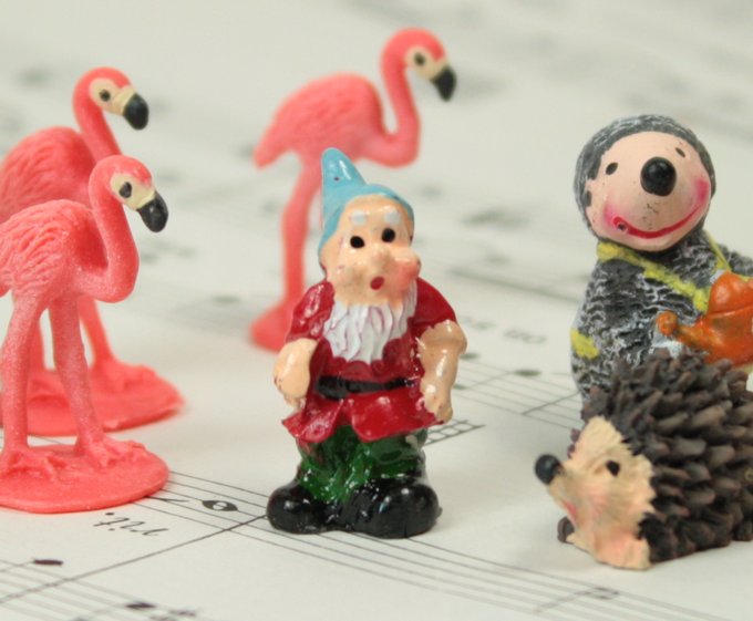 Flamingos - 1" Tall - Set of 4 - 234-4822