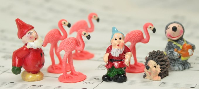 Flamingos - 1" Tall - Set of 4 - 234-4822
