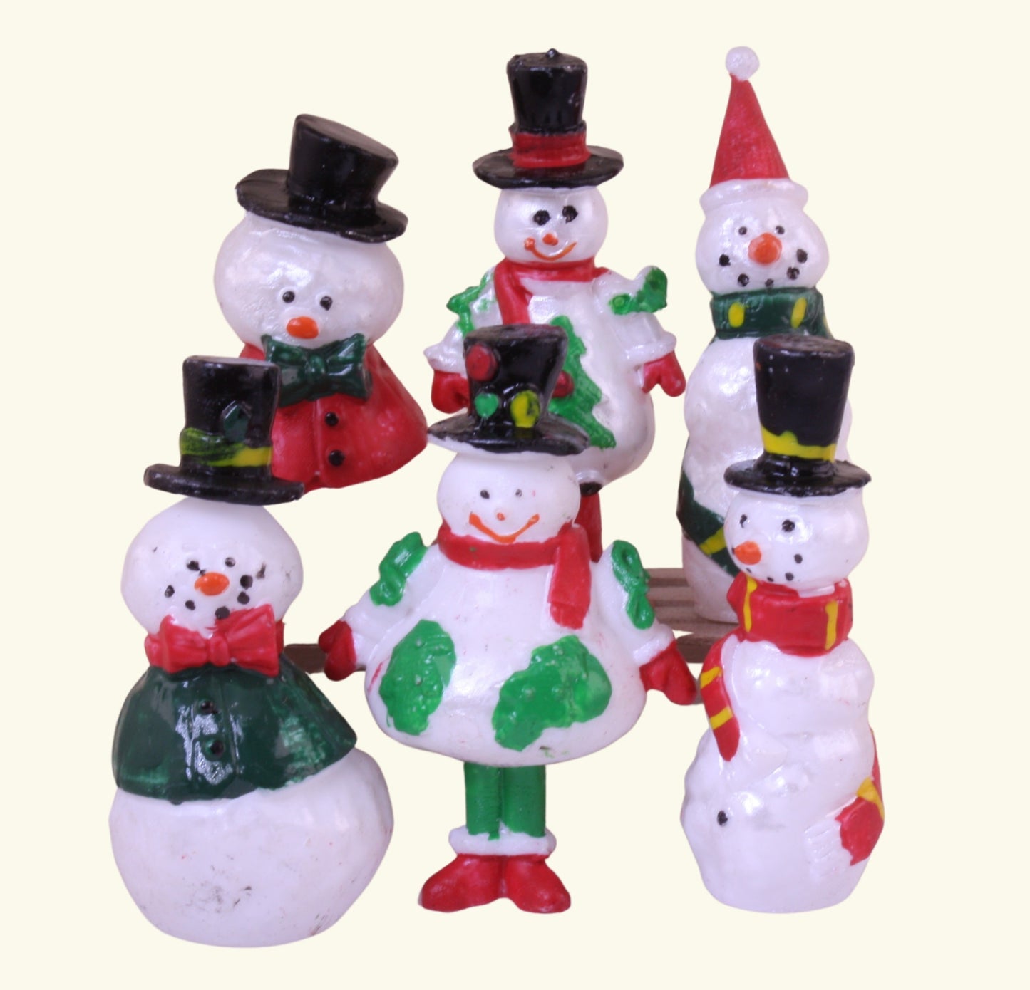 Snowman Family - 2" - 1960s Retro Style - 204-8821